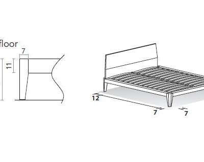 Pianca Spillo Wooden Bed, Mattress Size 160 x 200 cms-1073