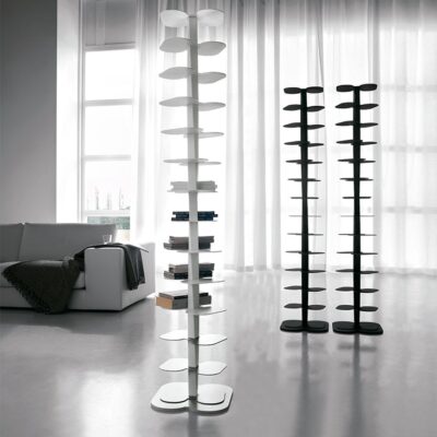 Cattelan Italia DNA Bookshelf, White, Black, Titanium Steel-69550