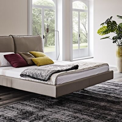 Cattelan Italia Lukas Bed, Selection of Sizes, synthetic nubuck, micro nubuck, Fabric Upholstery-69719