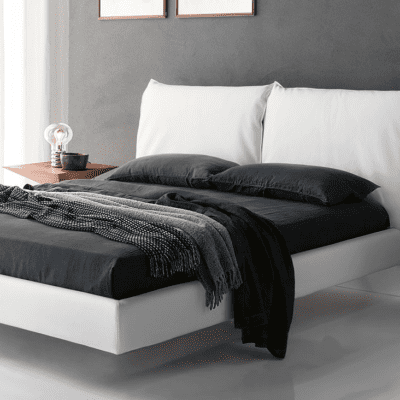 Cattelan Italia Lukas bed, selection of sizes, Soft leather upholstery-0