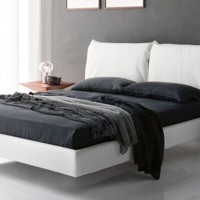 Cattelan Italia Lukas bed, selection of sizes, Soft leather upholstery-69725