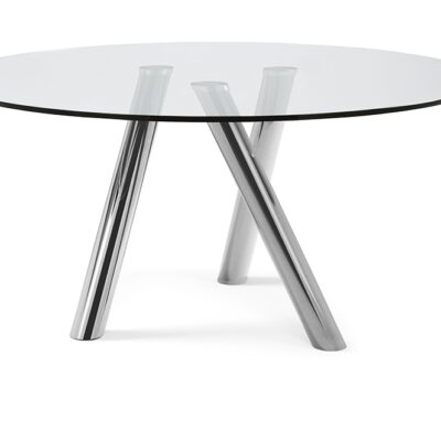 Cattelan Italia Ray Round Dining Table, clear glass-69868