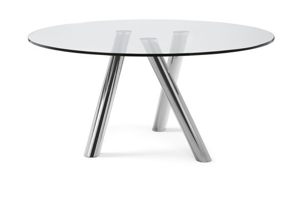 Cattelan Italia Ray Round Dining Table, clear glass-69868