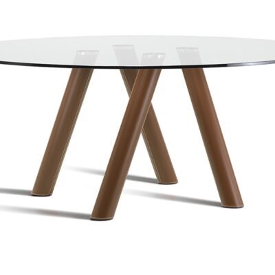 Cattelan Italia Ray Round Dining Table, clear glass-69869