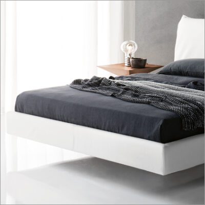 Cattelan Italia Lukas bed, selection of sizes, Soft leather upholstery-907