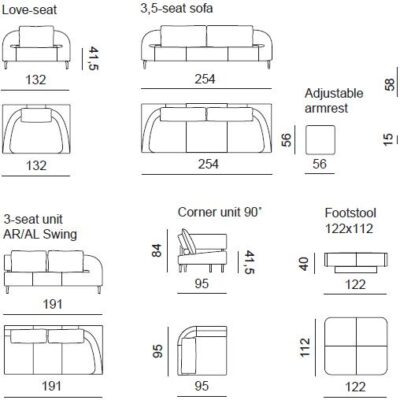 Vol de Rêve Sofa by Leolux-4401