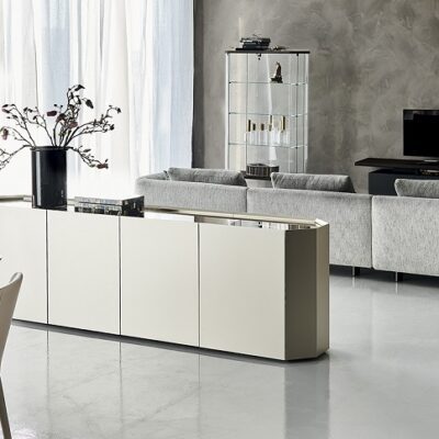 Cattelan Italia Chelsea Sideboard, Glass Top-68955