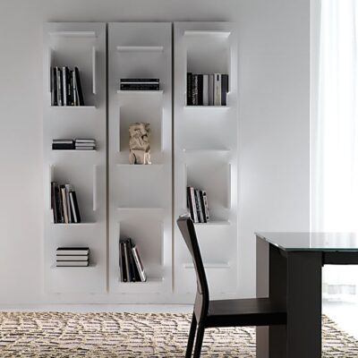 Cattelan Italia Fifty Modular wall Bookcase, lacquered embossed wood-0