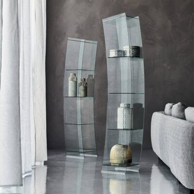 Cattelan Italia Open Wind Showcase in Clear Glass