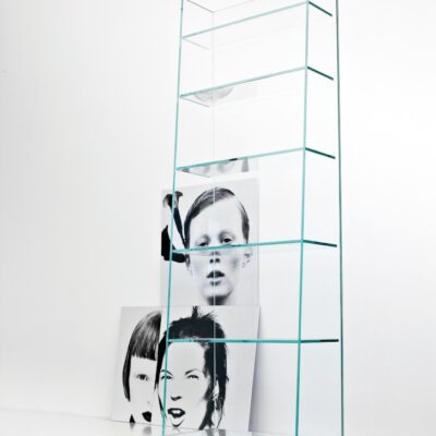 Sovet Italia Olympia Shelves Unit in Extraclear Glass