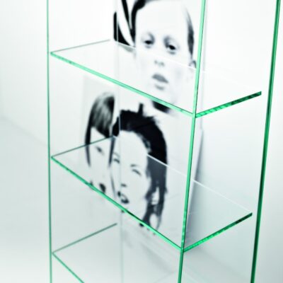 Sovet Italia Olympia Shelves Unit in Extraclear Glass