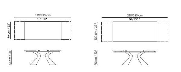 Prora Extendible Table by Bonaldo-18071