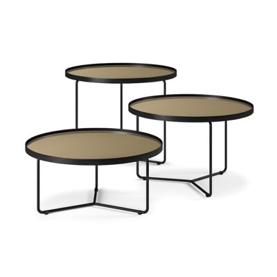 Cattelan Italia Billy Side Table, Round, Mirrored bronze glass top-68906