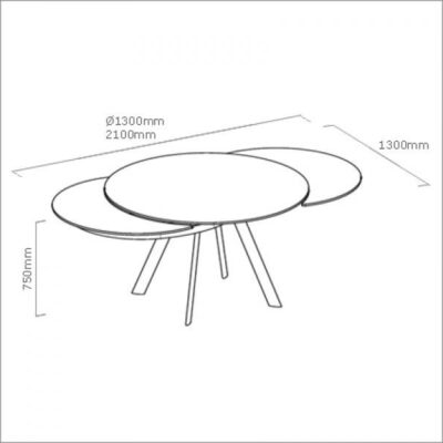 Giro Round Extending Table 02.35 by Bontempi Casa