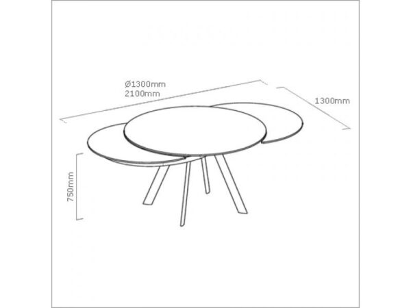 Giro Round Extending Table 02.35 by Bontempi Casa