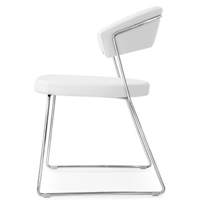 New York Leather/Skuba Sleigh Chair by Calligaris Connubia-47645