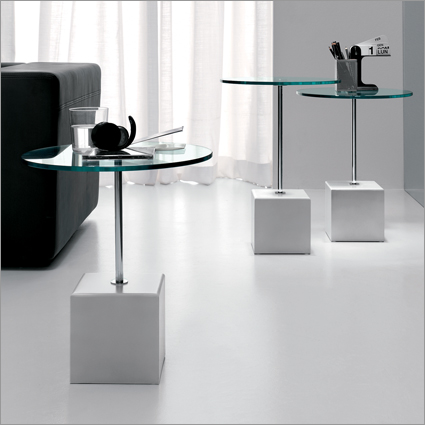 Cattelan Italia Axo Side Table, Round, Clear Glass-9777