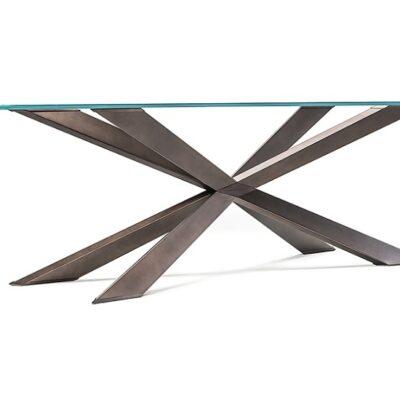 Cattelan Italia Spyder Glass Dining Table, Square, Rectangular or Round Shaped