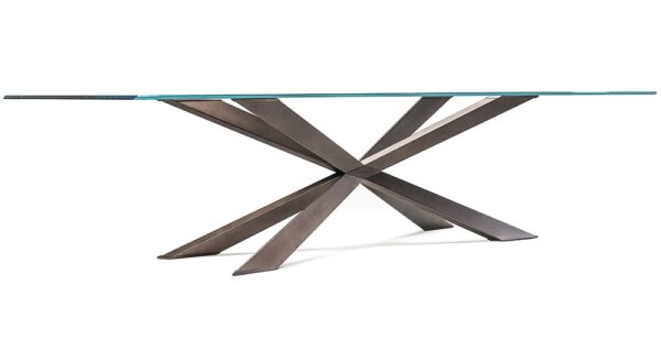 Cattelan Italia Spyder Glass Dining Table, Square, Rectangular or Round Shaped