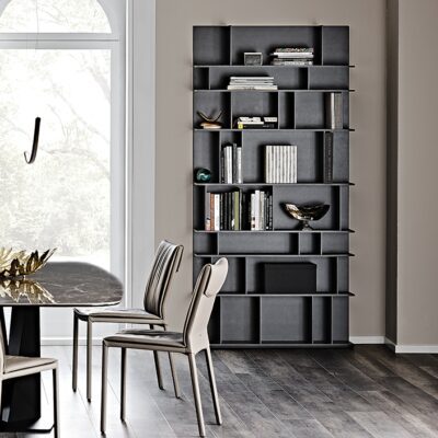 Cattelan Italia Wally Tall Bookcase, lacquered MDF-0