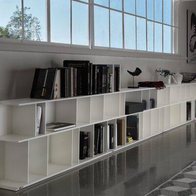 Cattelan Italia Wally Low Bookcase, lacquered MDF-0