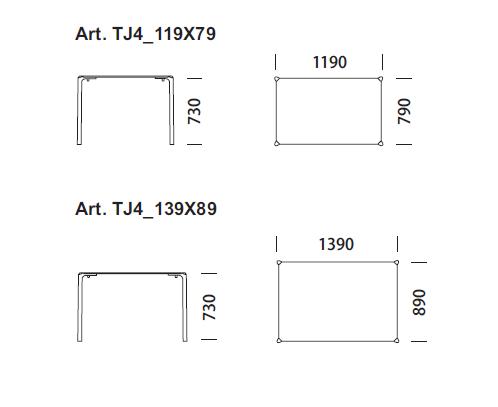 Jump TJ4 Table by Pedrali-16560