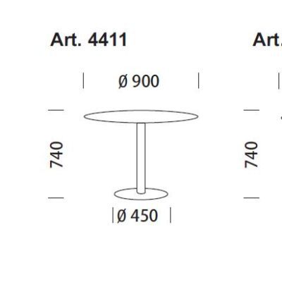 Inox 4401/4411/4431 Table by Pedrali-16435