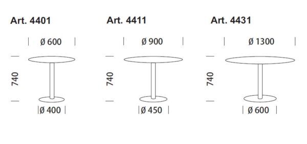 Inox 4401/4411/4431 Table by Pedrali-16435