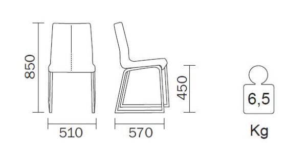 Kuadra 1298 Chair by Pedrali-12081