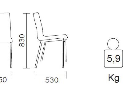 Kuadra 1321 Chair by Pedrali-12097