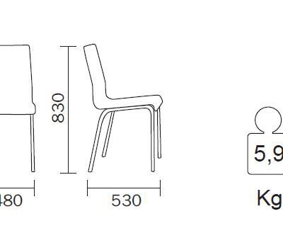 Kuadra 1331 Chair by Pedrali-12120