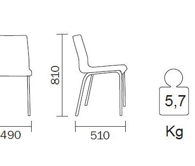 Kuadra XL 2403 Chair by Pedrali-12142