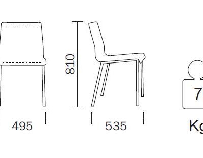 Kuadra XL 2461 Chair by Pedrali-12155