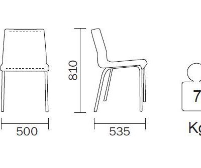 Kuadra XL 2463 Chair by Pedrali-12164