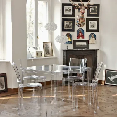 Kartell Invisible Bistro Table or Kitchen Table for Indoor or Outdoor at Urbansuite