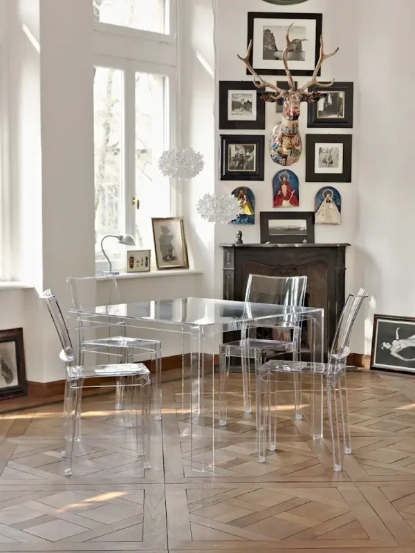 Kartell Invisible Bistro Table or Kitchen Table for Indoor or Outdoor at Urbansuite