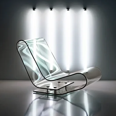 Kartell LCP Lounge Chair in Transparent Crystal at Urbansuite