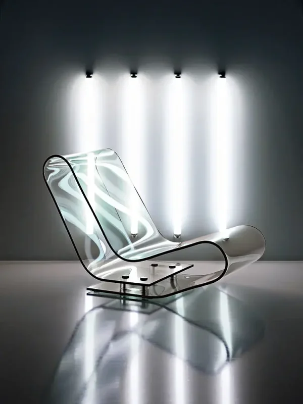 Kartell LCP Lounge Chair in Transparent Crystal at Urbansuite