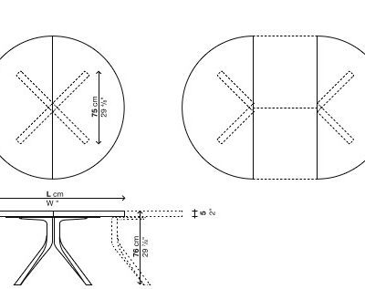 Kristalia Oops Extendable Round Dining Table 5cm