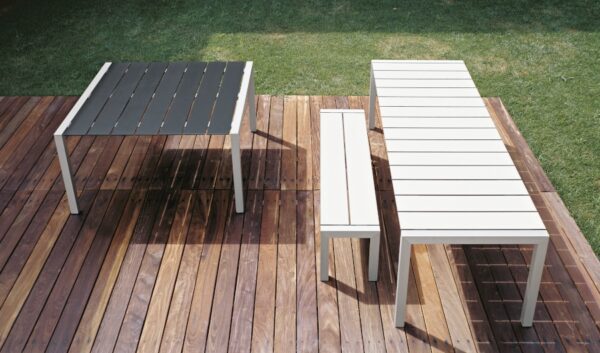 Kristalia Sushi Slatted Fixed Outdoor Table 90cm