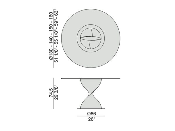 Elika Round Table by Porada