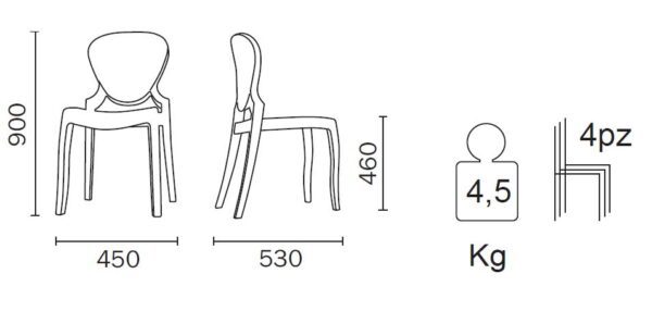 Queen 650 Chair by Pedrali-12953