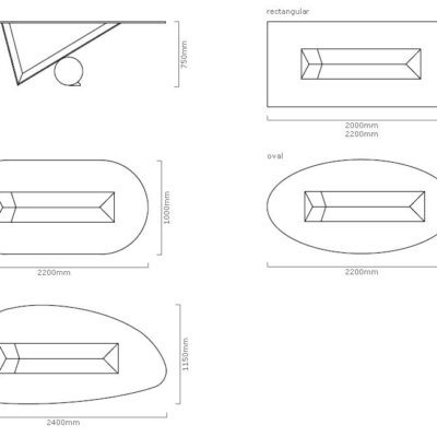 Cattelan Italia Valentinox Dining Table, RECTANGULAR, SHAPED, OVAL, OBLONG, GLASS, stainless steel, stone-18676