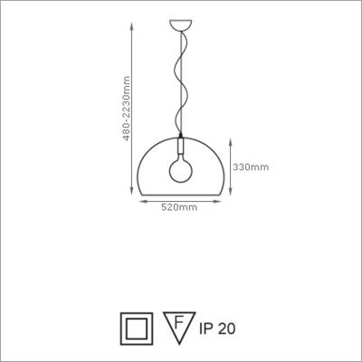 Kartell Fly Suspension Lamp-21122