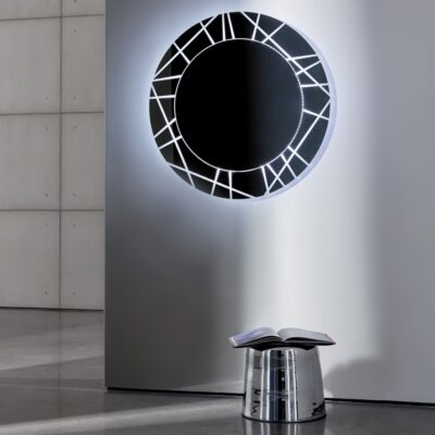 Sovet Italia Segment Wall Mirror Round with Optional Light in 3 Sizes