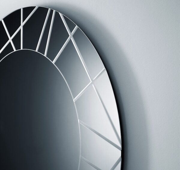 Sovet Italia Segment Wall Mirror Round with Optional Light in 3 Sizes