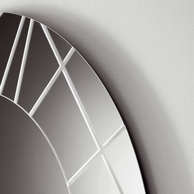 Sovet Italia Segment Wall Mirror Round with Optional Light in 3 Sizes