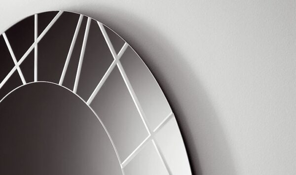 Sovet Italia Segment Wall Mirror Round with Optional Light in 3 Sizes