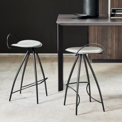 Cattelan Italia Coco Stool, Leather Upholstery-0