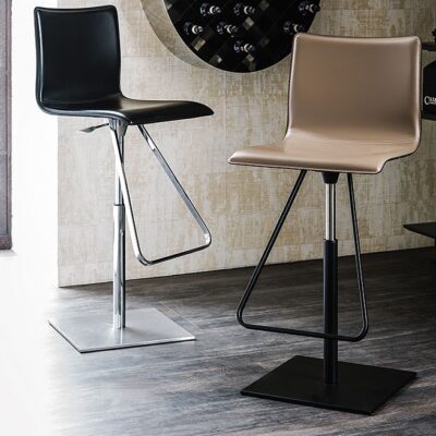 Cattelan Italia Toto Stool, Leather Upholstery-0